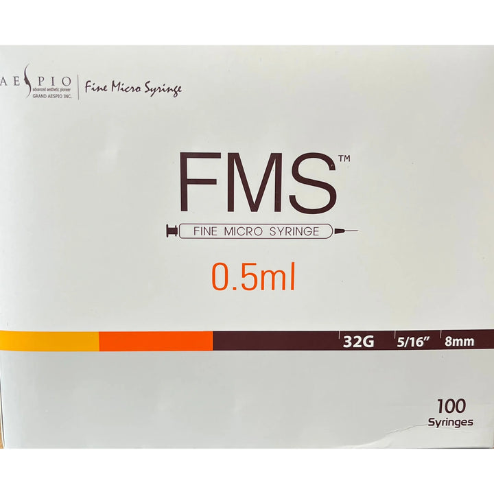 FMS™️ Fine Micro Syringe 0.5ml (100 Syringes)