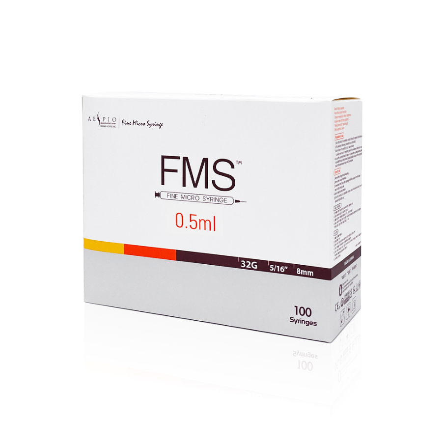 FMS™️ Fine Micro Syringe 0.5ml (100 Syringes)